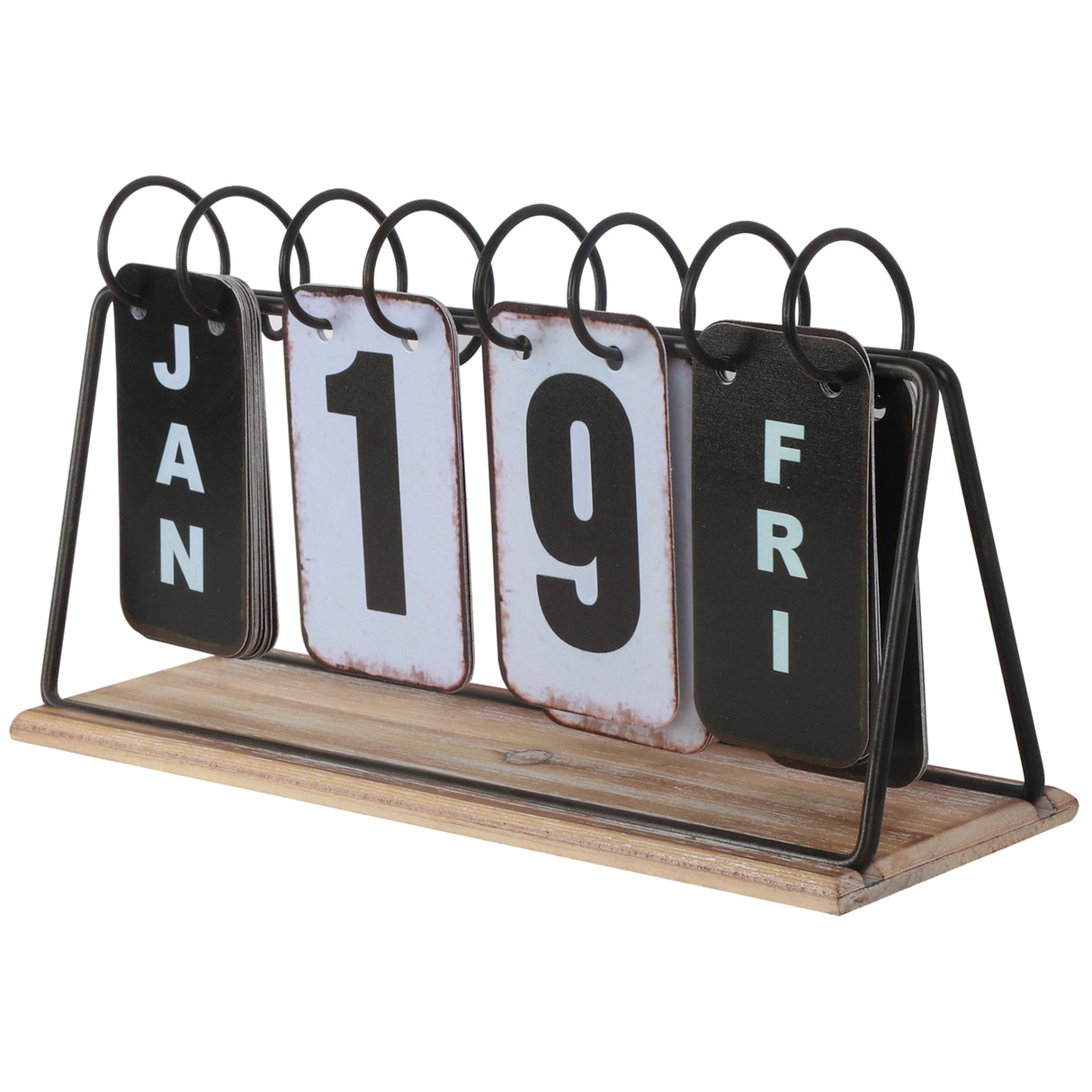 Vintage Style Table Top Calendar 28x9cm