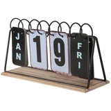 Vintage Style Table Top Calendar 28x9cm