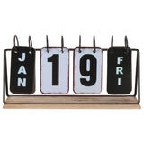Vintage Style Table Top Calendar 28x9cm - Front View