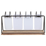 Vintage Style Table Top Calendar 28x9cm - Side View