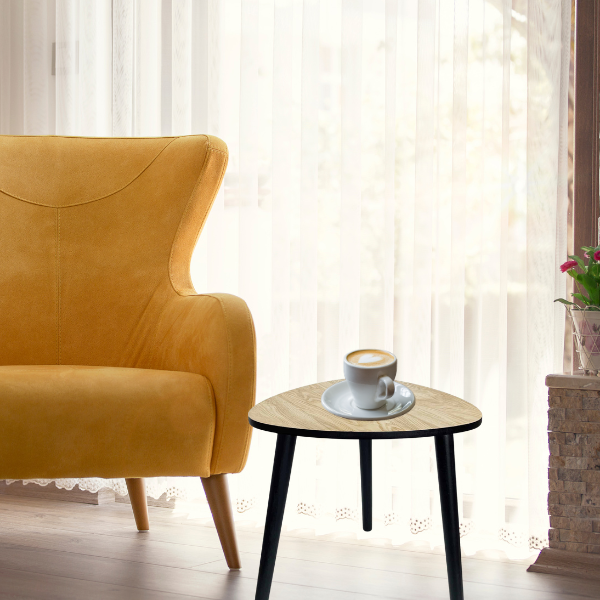 Contemporary Abstract 3 Legged Side Table 40cm