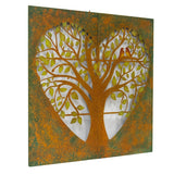 Laser cut Heart 2 Piece Tree of Life Wall Art 94x90cm - Side View