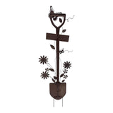 Colour Spade Garden Stake / Wall Decoration 95cm - Front View