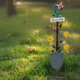 Colour Spade Garden Stake / Wall Decoration 95cm - Top-Down View