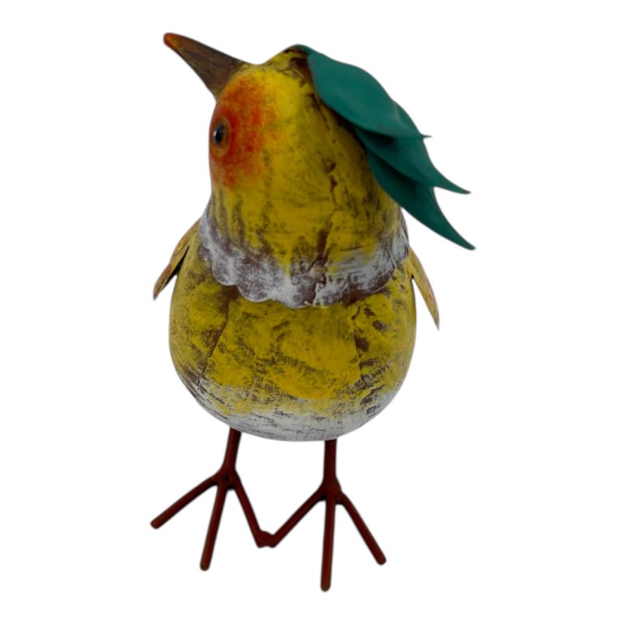 Colourful Yellow Bird Decoration 18cm