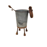 Rusty Sheep Planter W Galv Pot 31x34cm - Front View