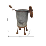 Rusty Sheep Planter W Galv Pot 31x34cm - 45-Degree Angle