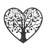 Laser Cut Tree Of Life Heart Wall Art 45x41cm - Front View