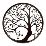 Round Laser Cut Tree Of Life w Roots + Birds 52cm - Side View