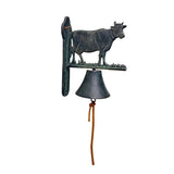 Cast Iron Cow Doorpost w Bell 26cm