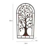 Arched Tree Of Life Wall Art 50x100cm - Side View
