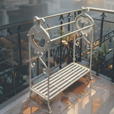 Large Fleur Towel Stand w Shelf 96cm - Front View