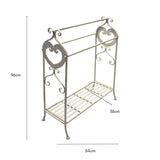 Large Fleur Towel Stand w Shelf 96cm - 45-Degree Angle