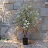 Potted Artificial Eucalyptus Gum Tree 100cm - Front View