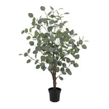 Potted Artificial Eucalyptus Gum Tree 100cm - Side View