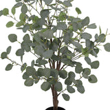 Potted Artificial Eucalyptus Gum Tree 100cm - Top-Down View