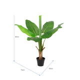Potted Artificial Banana Tree 90cm - Top-Down View