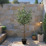 Potted Artificial Pruned Olive Tree 120cm - Front View