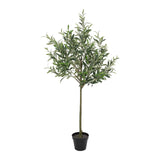 Potted Artificial Pruned Olive Tree 120cm - Side View