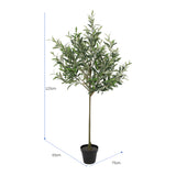 Potted Artificial Olive Tree 80cm - 45-Degree Angle