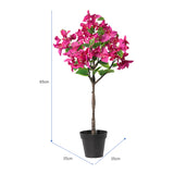 Potted Artificial Bougainvillea 66cm - 45-Degree Angle