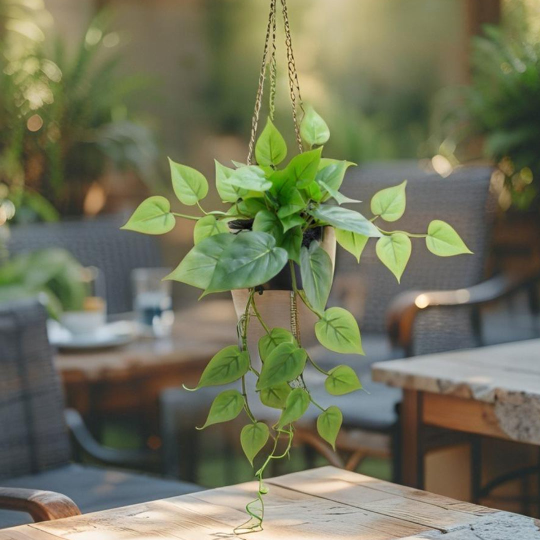 Potted Artificial Hanging Pothos 38cm