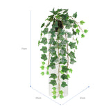 Potted Artificial Hanging Ivy 70cm - 45-Degree Angle