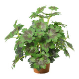 Potted Artificial Grape Leaf Plant 33cm - Top-Down View