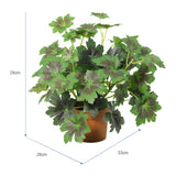 Potted Artificial Grape Leaf Plant 33cm - 45-Degree Angle