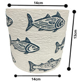 Set 3 Assorted Fish / Stripe Planters w Hole + Plug 14cm - 45-Degree Angle