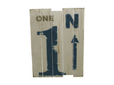 Wood Look Wall Plaque - No.1 46cm