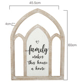 Arch 'Family Makes Home' Wall Art 46x60cm - Top-Down View