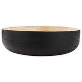 Nero Round Wooden Bowl 29x8cm - Front View