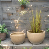 Set 2 Nested Subtle Textured Planter 37cm, 24cm - Front View