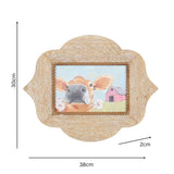 Cow W Daisies Framed Wall Art 38cm - 45-Degree Angle