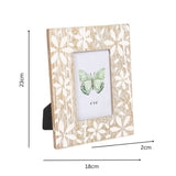 Flowers Design Photo Frame '4x6in' 23cm - 45-Degree Angle