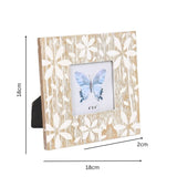 Flowers Design Photo Frame '4x4in' 18cm - 45-Degree Angle