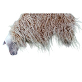 Long Haired Hand-Made Sheep Framed Canvas Wall Art 40cm - Side View