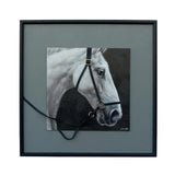Horse w 3D Bridle Framed Canvas Wall Art 60cm