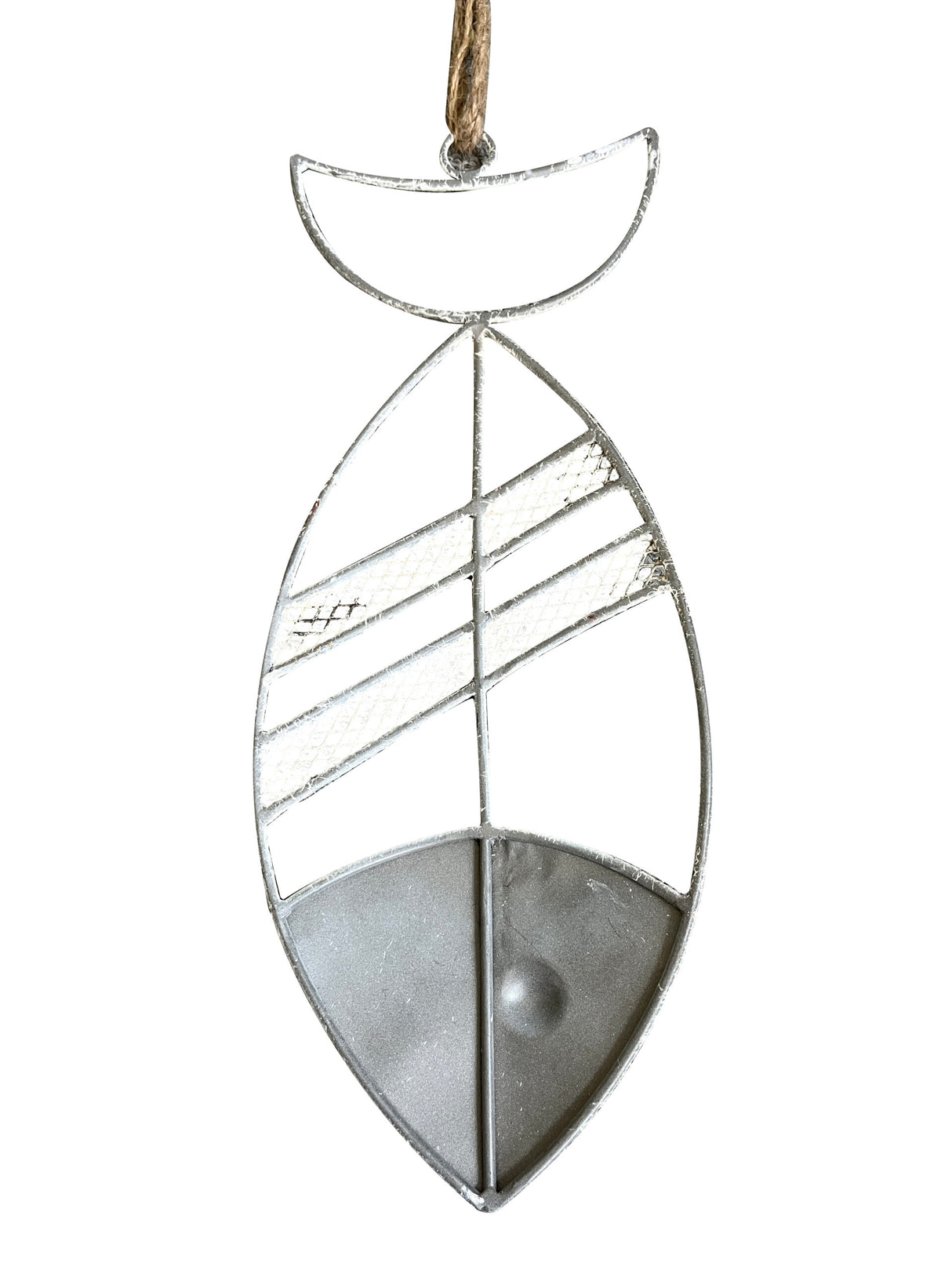 Hanging Fish Wall Decor W Rope 38cm