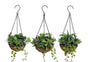 Set 3 Artificial Hanging Succulents 38cm