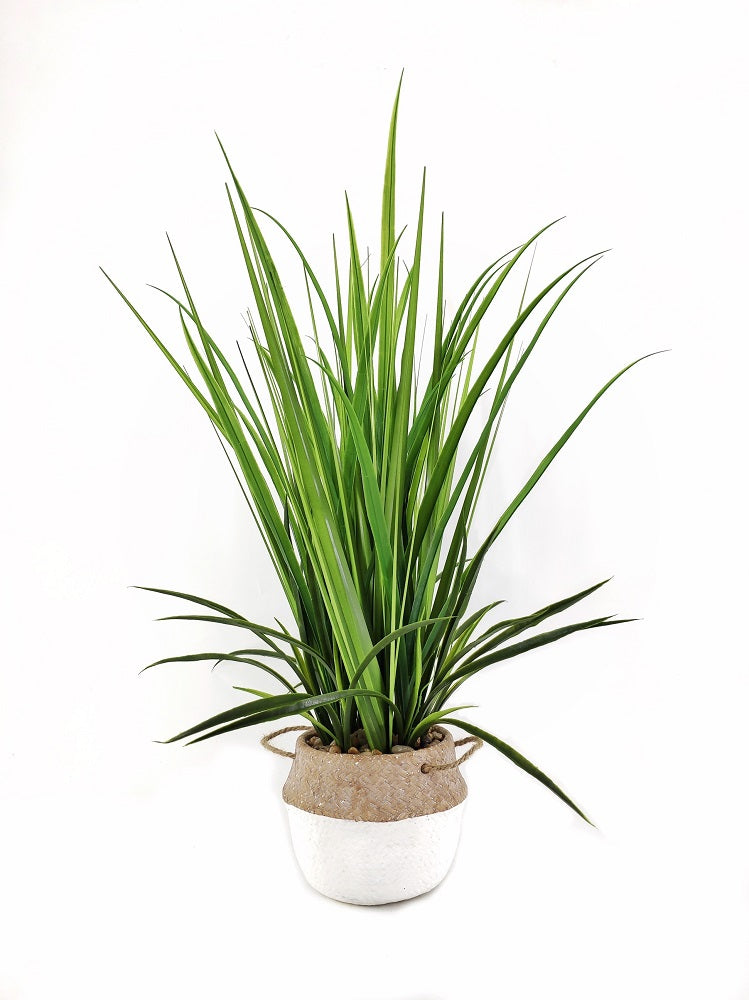 Artificial Grass in Cement Pot 76cm