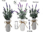 Set 3 Artificial Lavender in Glass Vase Assort 32cm