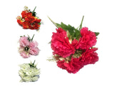 bulk 36 Artificial Carnation Bunch Assort 31cm