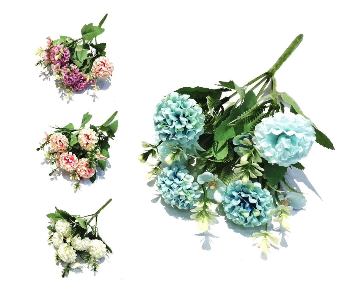 bulk 36 Artificial Chrysanthemun Bunch Assort 31cm