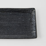 Sashimi Plate 33cm Black Contour Glaze