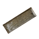 Sashimi Plate 33.2cm Green Contour Glaze - Front View