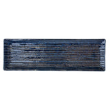 Sashimi Plate 33.2cm Blue Contour Glaze - Front View