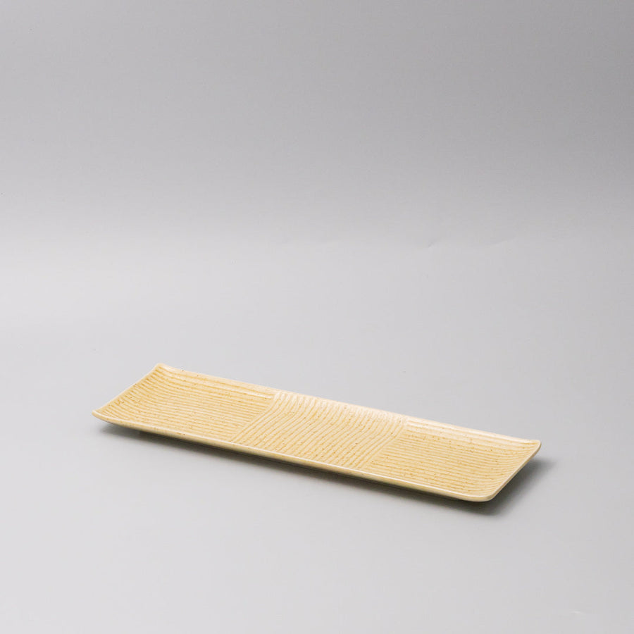 Plate Rectangular Sashimi 33cm Honey Glaze