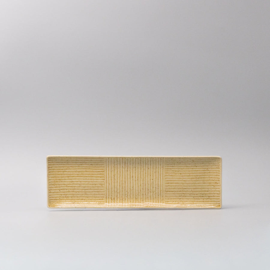 Plate Rectangular Sashimi 33cm Honey Glaze
